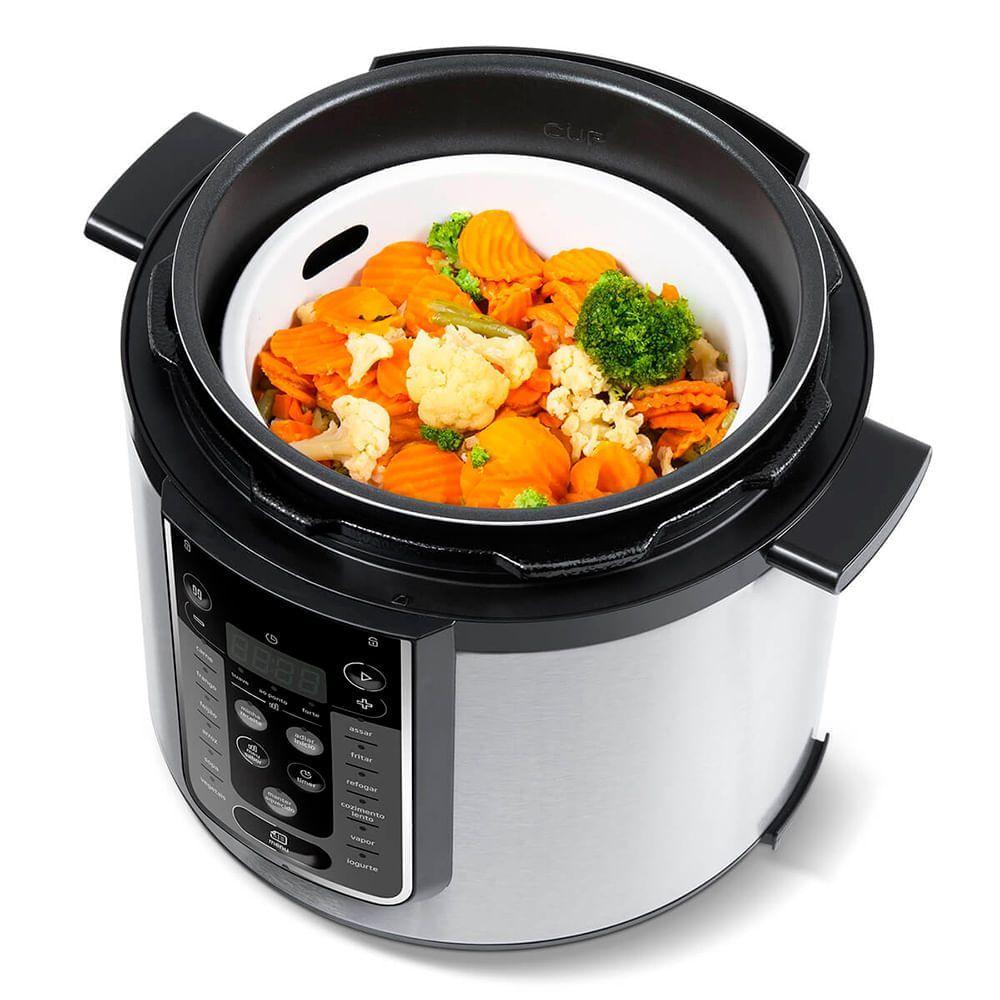 Panela De Pressão Elétrica 6 L Mastersteam Inox Midea Ppg70s1 - 127v