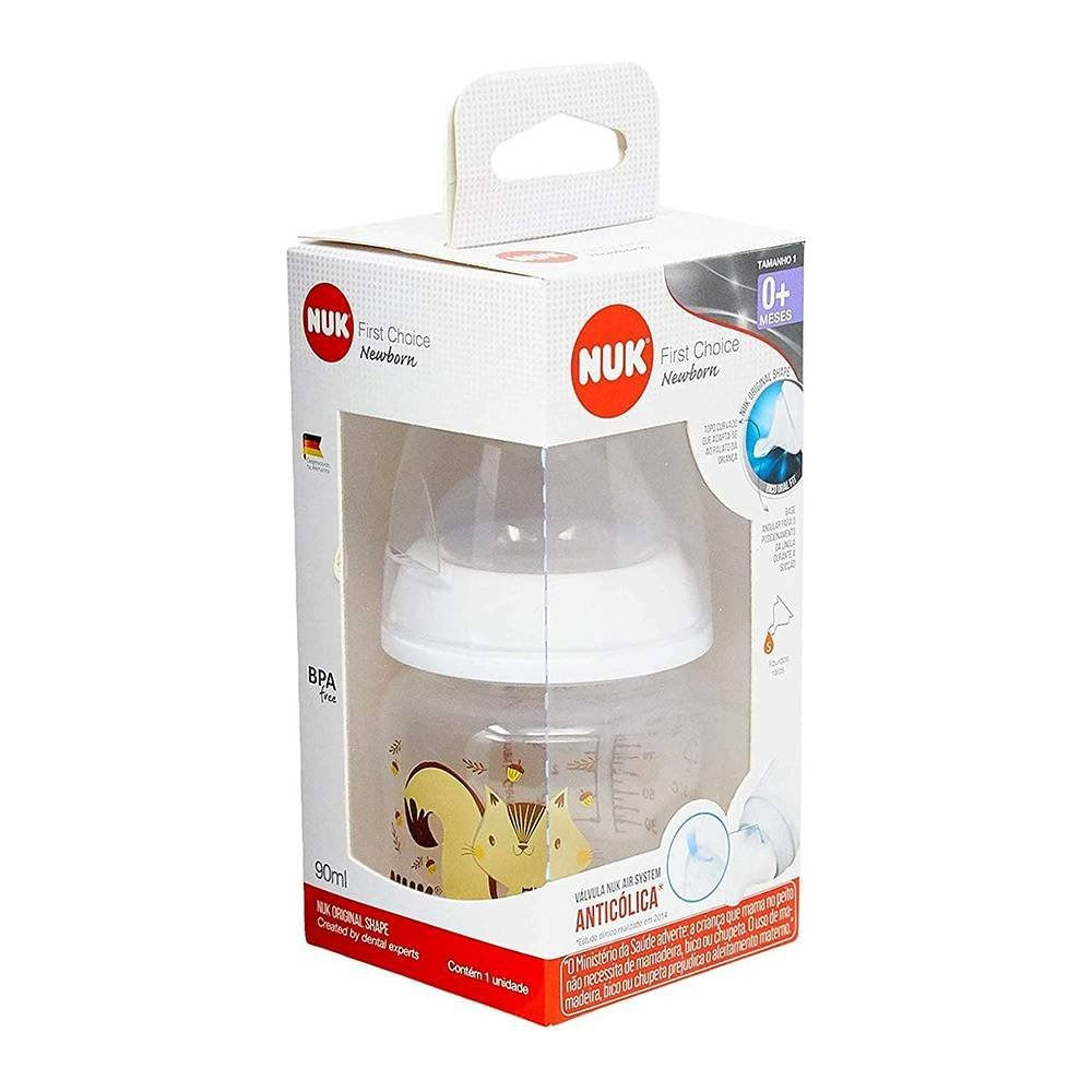 Miniatura Mamadeira Nuk First Choice Neutra 90ml