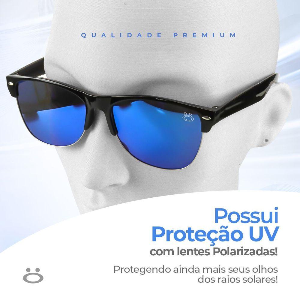 Miniatura Clubmaster Verão Oculos Sol Masculino Proteção Uv Case