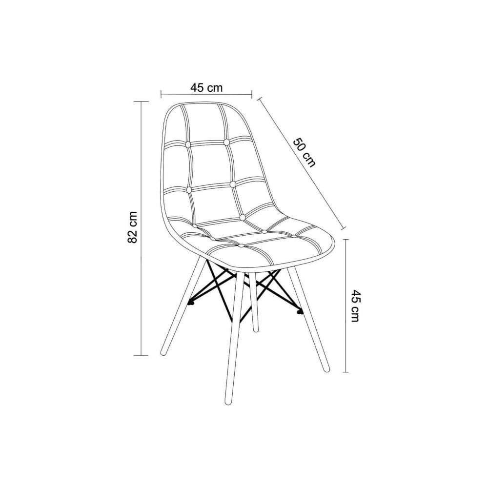 Miniatura Kit 4 Cadeiras Botonê Eiffel Rivatti Nude