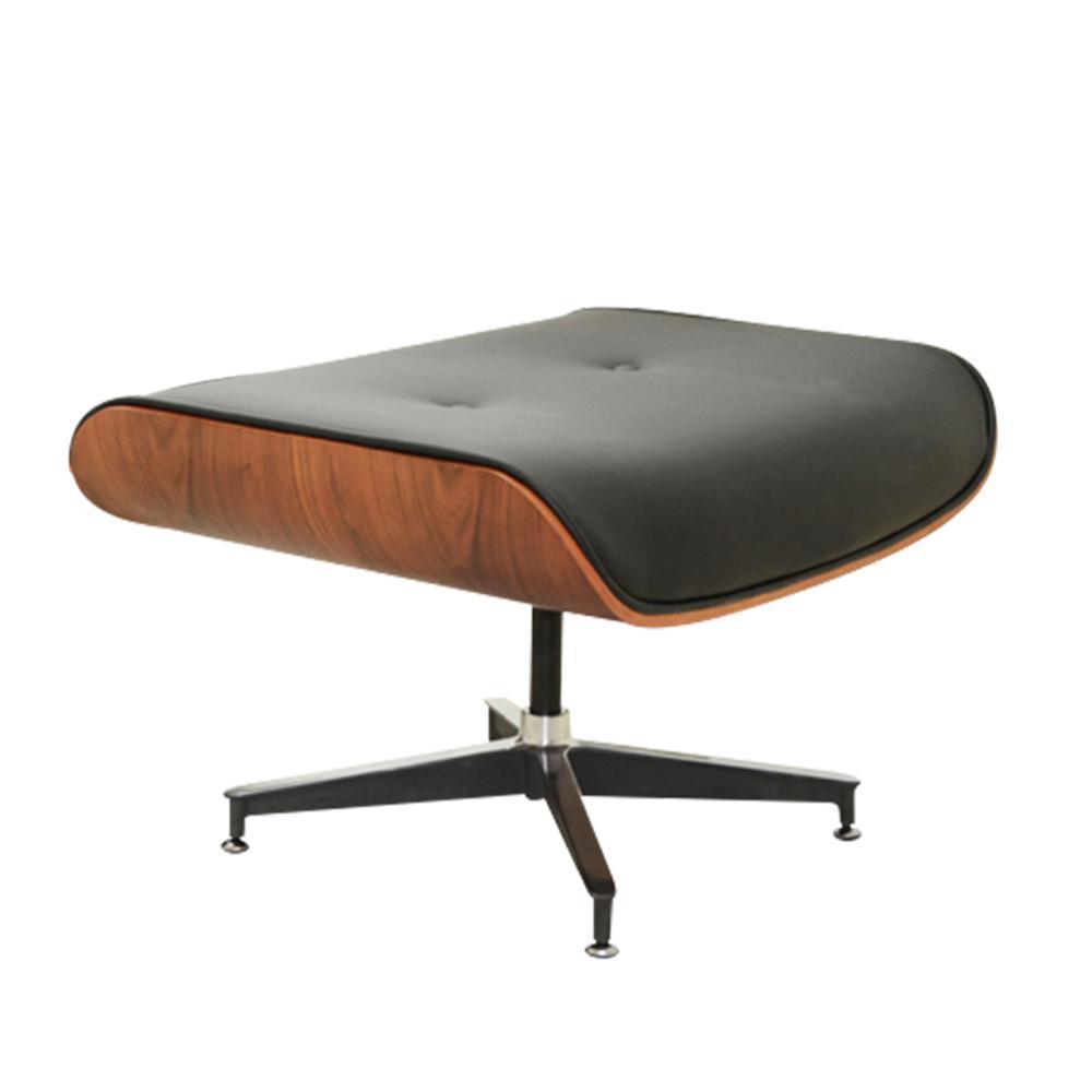 Miniatura Puff Ottoman Charles Eames (Apoio Para Pés) Preto Rivatti