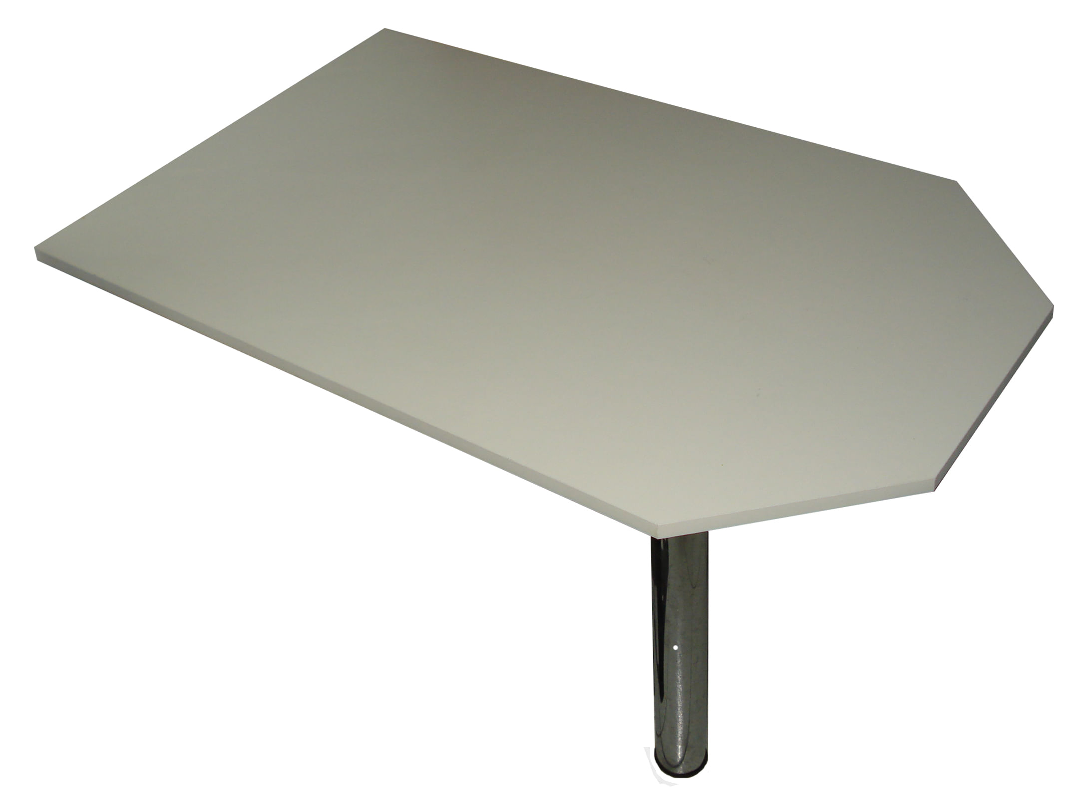 Miniatura Mesa Fixa Parede Mdf Pé Único Aço Inox 80cm Alt