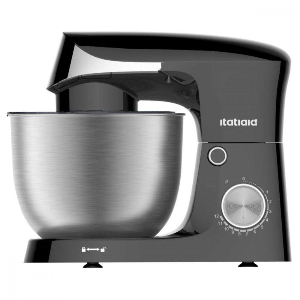 Miniatura Batedeira Itatiaia Midi Tigela Inox 12 Velocidades Inox/Preto 4,5L 110V