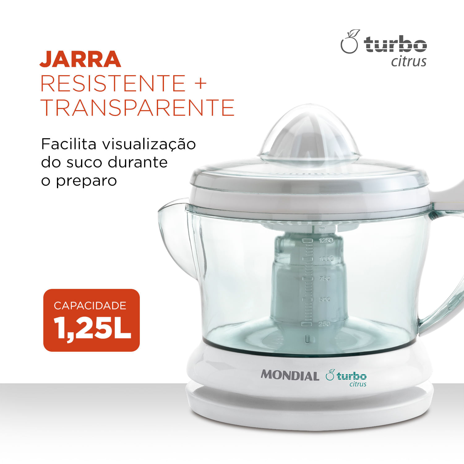 Miniatura Espremedor Mondial Turbo Citrus E-01 ESPREMEDOR-127V-BRANCO/VERDE