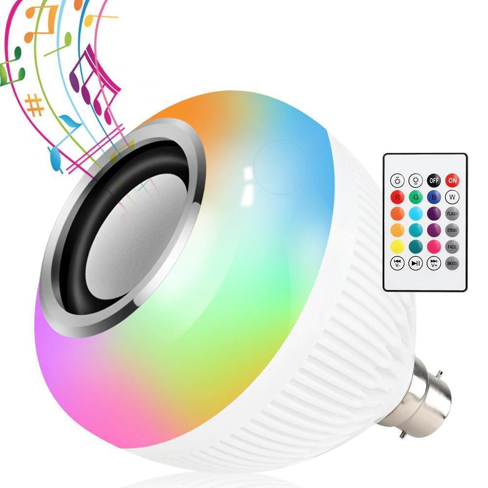Miniatura Lâmpada Caixa De Som Bluetooth Luz Led Rgb Controle Remoto