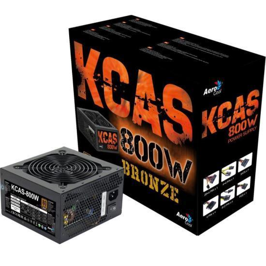 Miniatura Fonte Gamer Atx Kcas 800W 80 Plus Bronze Apfc Aerocool