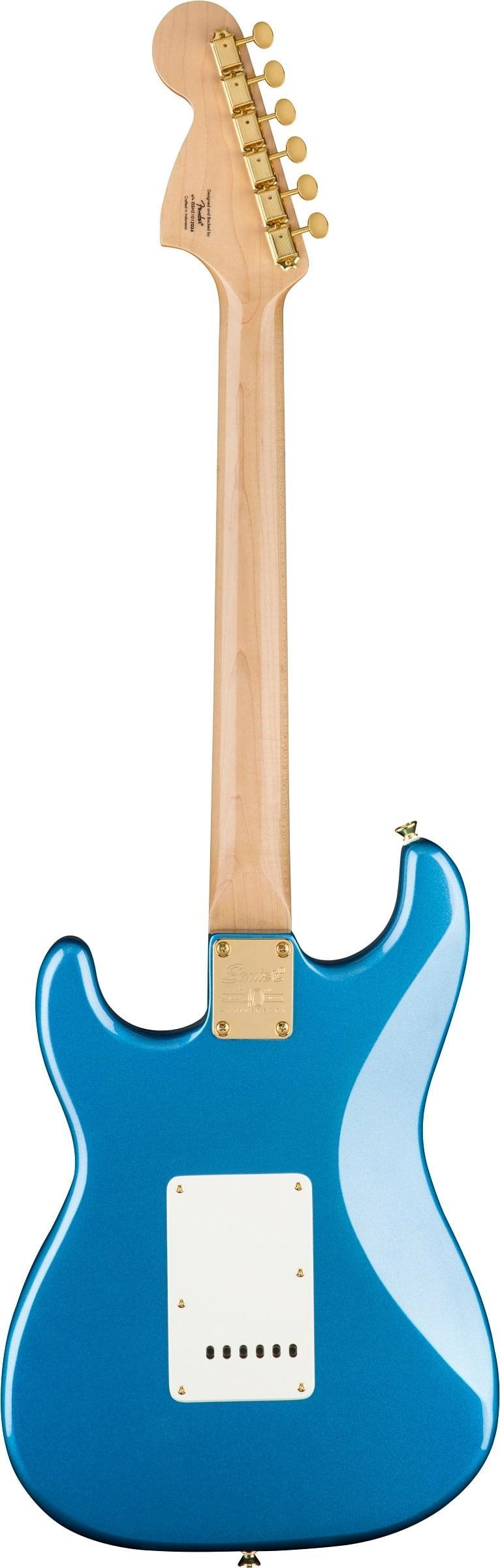 Miniatura Guitarra Fender 40Th Strat. Gold Edit/Lake Placid Blue