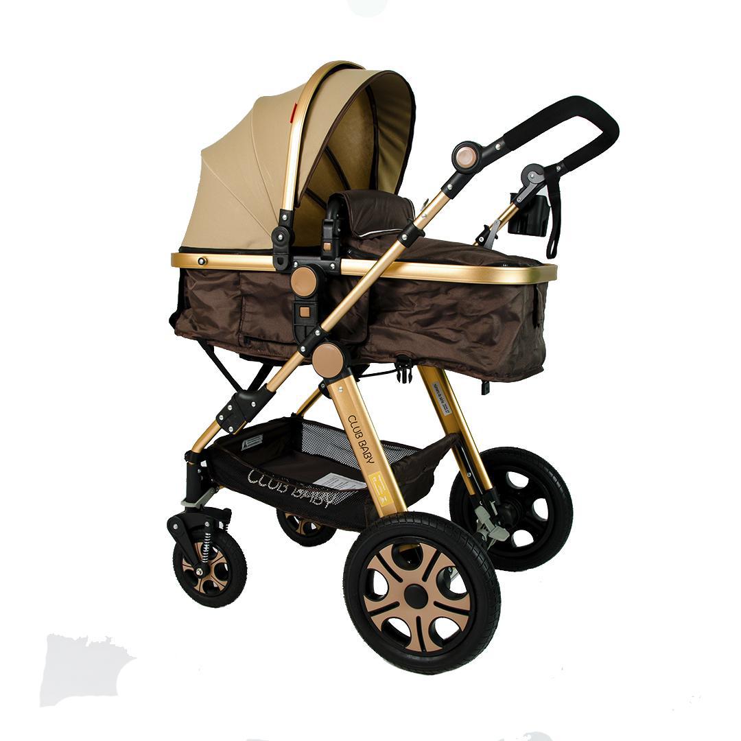 Carrinho De Bebê Golden Dourado 2 Em 1 Club Baby