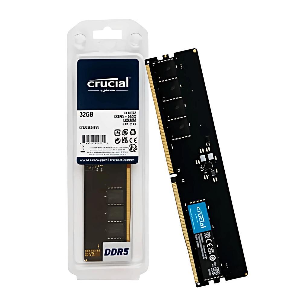 Miniatura Memória Crucial 32Gb Ddr5 5600Mhz Udimm Ct32G56C46U5