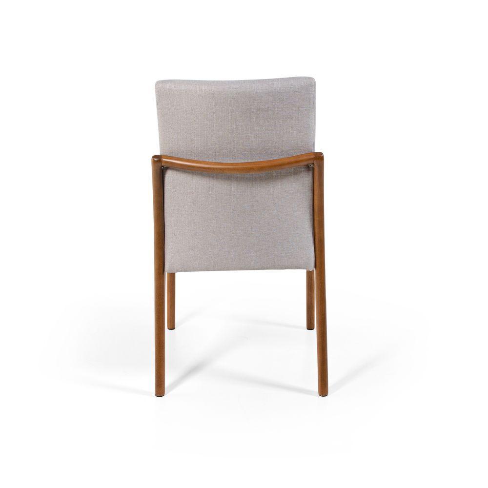 Miniatura Conjunto 4 Cadeiras De Jantar Estofada Garbo Cinza Claro