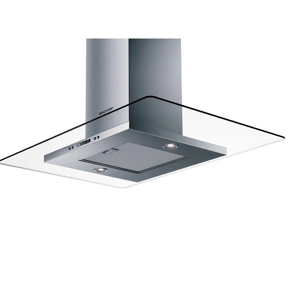 Miniatura Coifa De Ilha Brastemp Com Vidro Com Timer Inox 220v