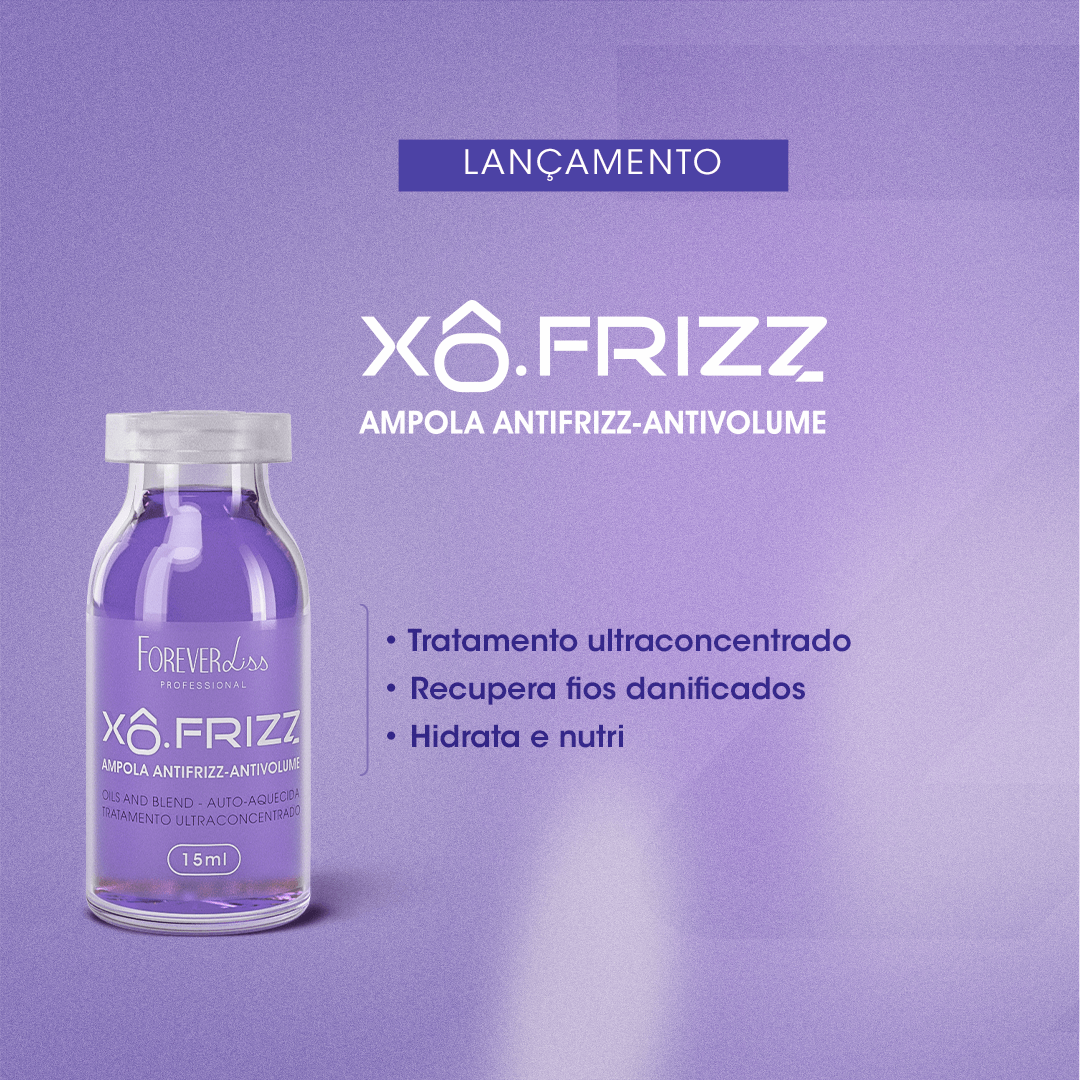 Miniatura Kit de Ampola Xô Frizz e Desmaia Cabelo 2.0 Forever Liss UNISEX - 2 - 30ml