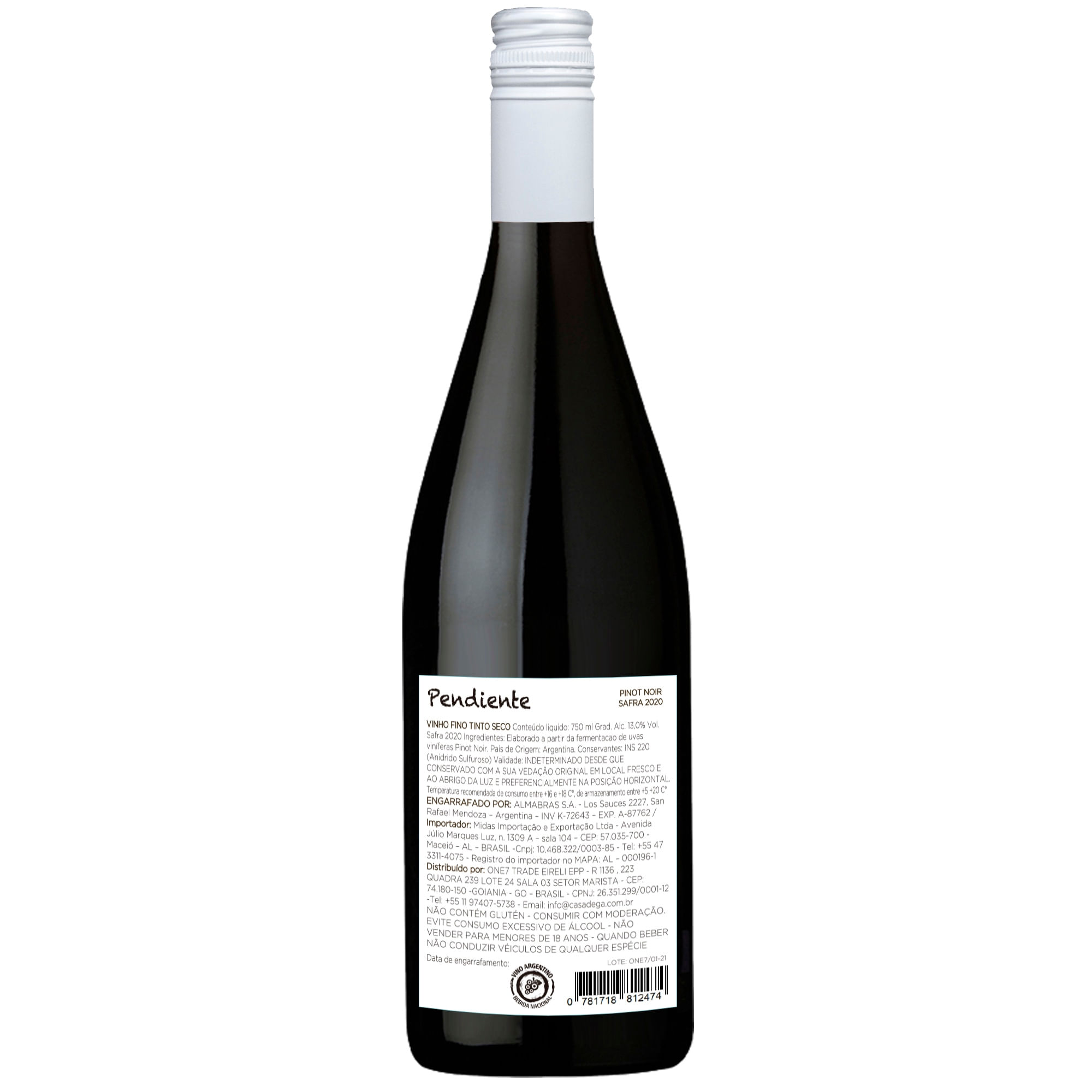 Miniatura Caixa Pendiente Pinot Noir 2020 6un