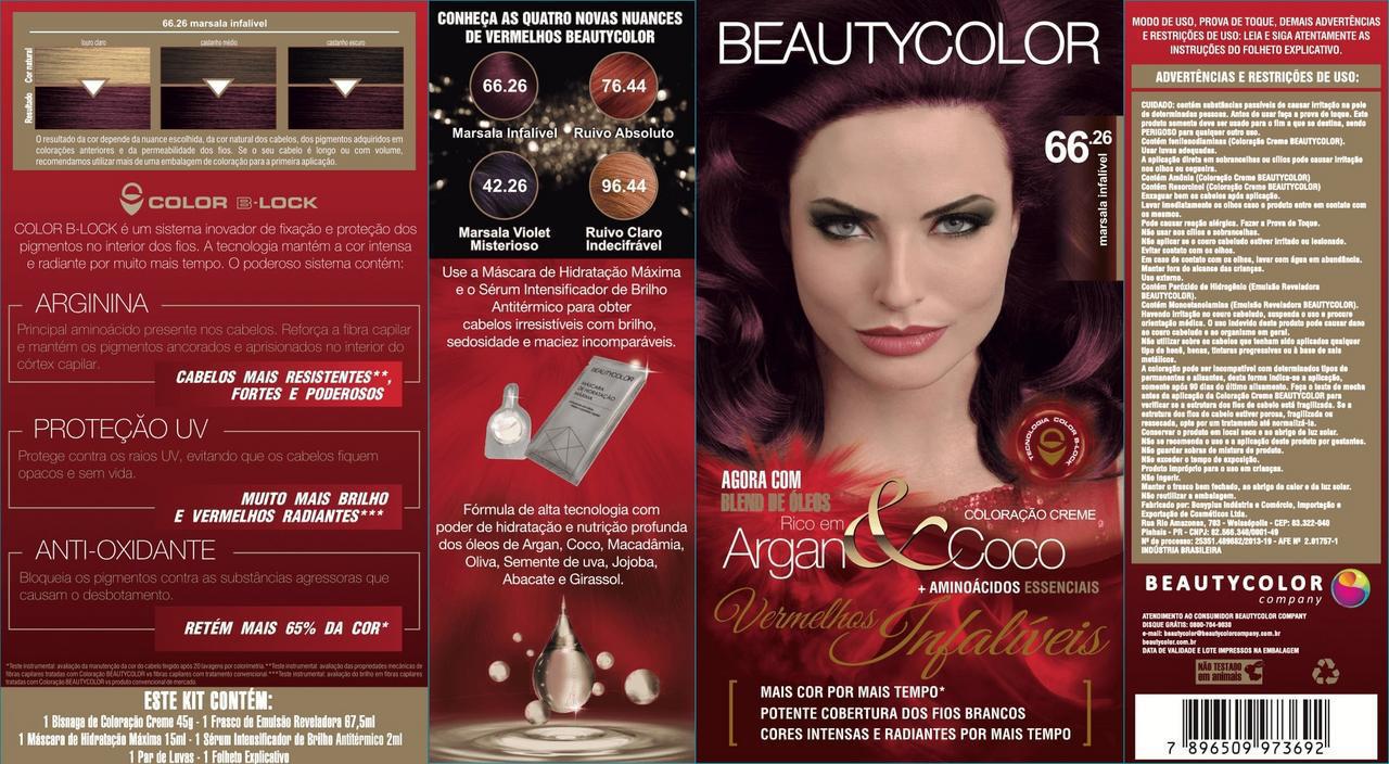 Miniatura Beautycolor Vermelhos Infalíveis 66.26 Marsala Infalível Kit