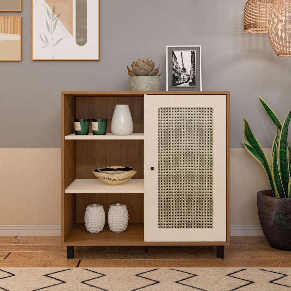 Buffet Aparador 1 Porta 80 Cm 4676 Cinamomo Off White Arly