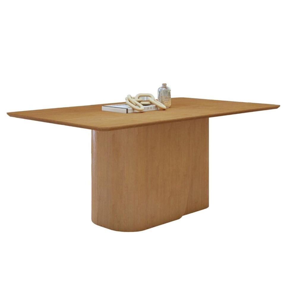 Miniatura Conjunto Luar 170 Tampo no Glass com 6 Cadeiras Apogeu Amêndoa Clean/Bege