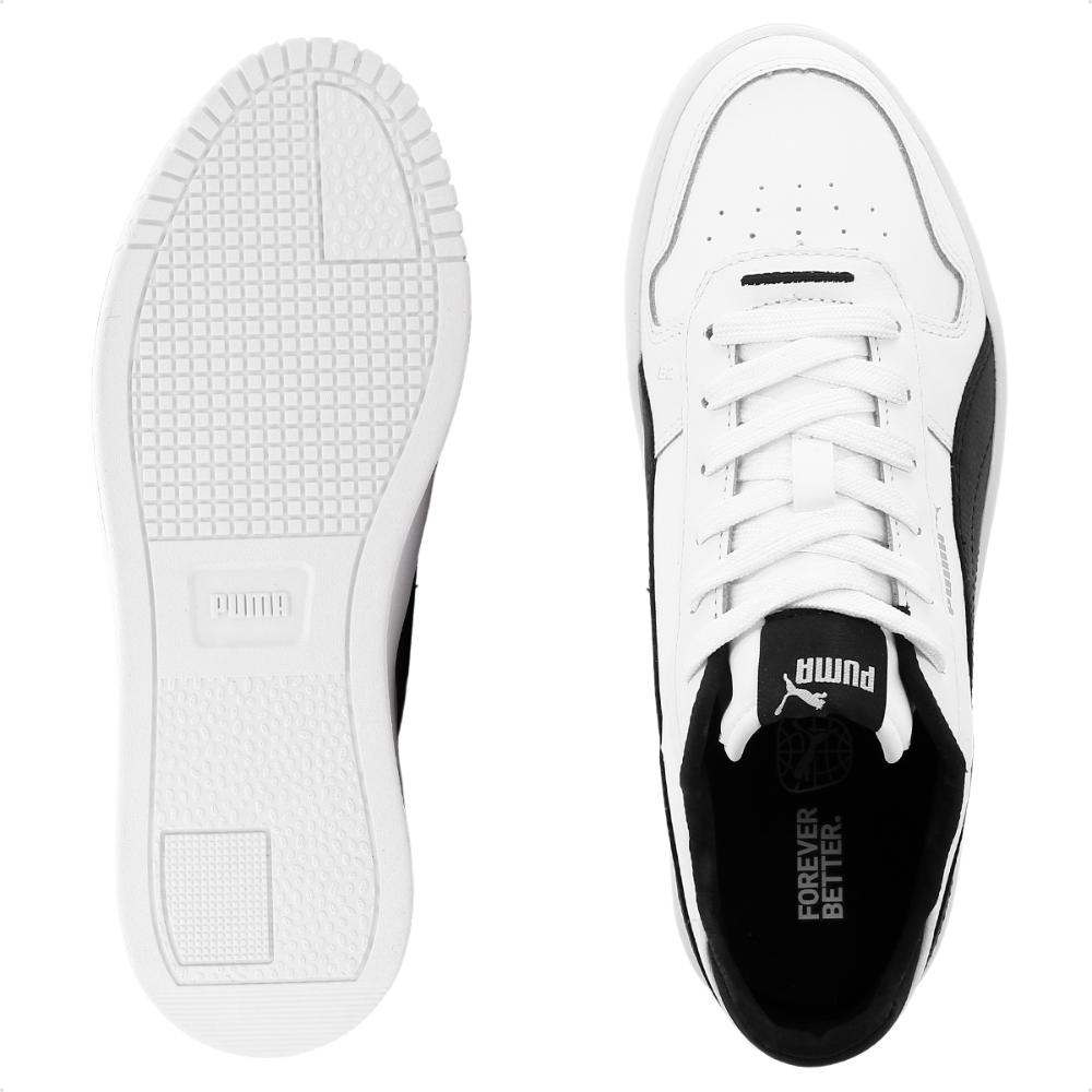 Tênis Puma Carina Street BDP Feminino + 3 Pares de Meias Branco / Preto - 36