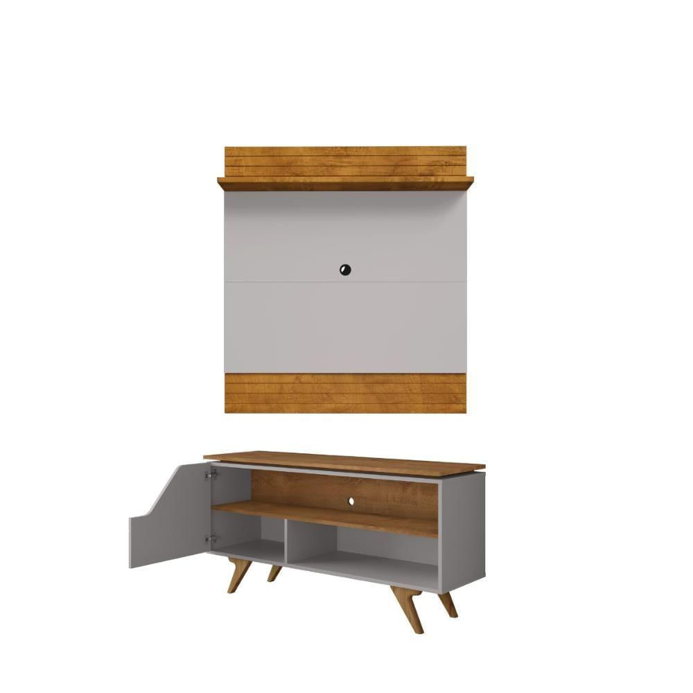 Miniatura Conjunto Painel E Rack Osaka Naturalle Off White