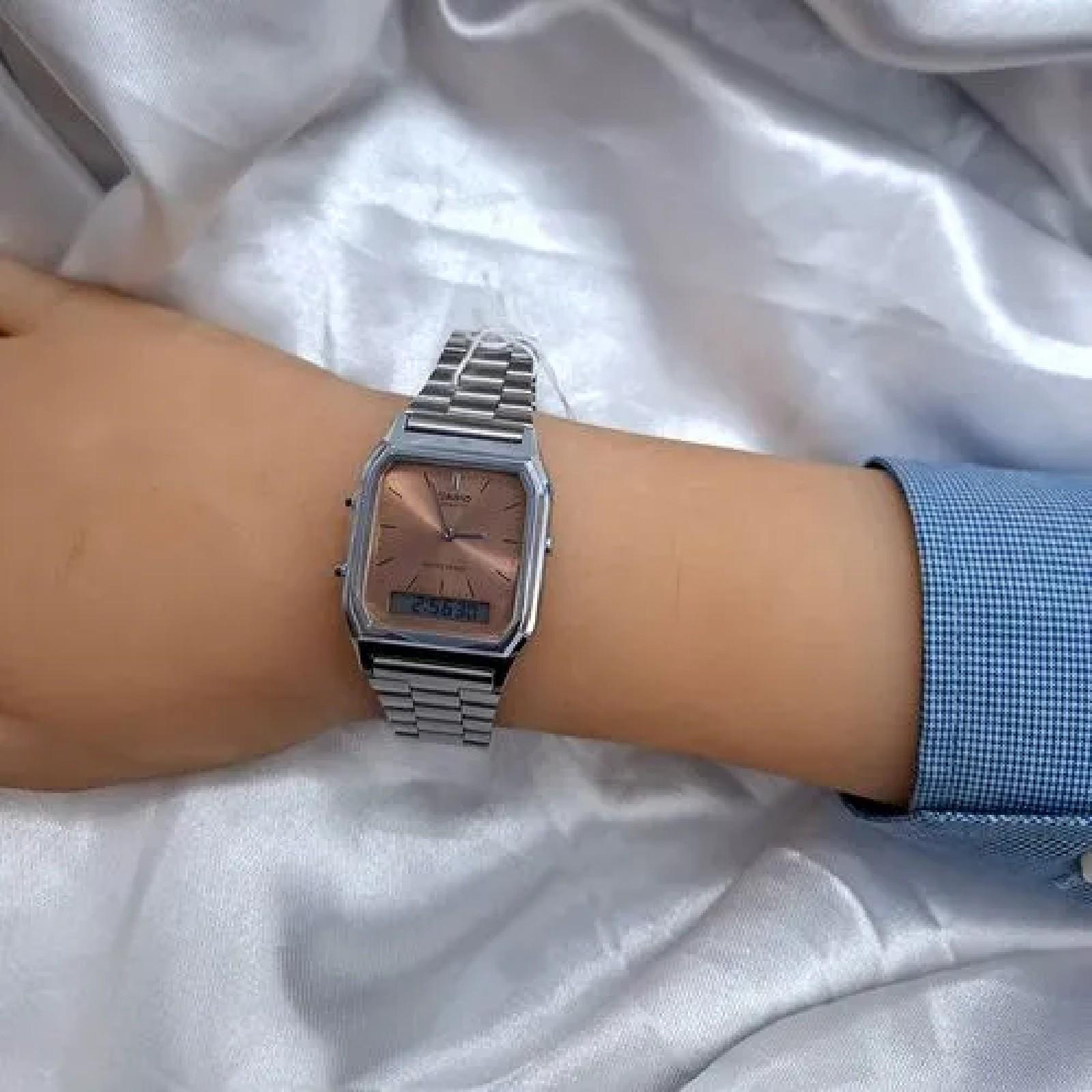 Miniatura Relógio Casio Vintage Aq-230A-4Amqydf Prata