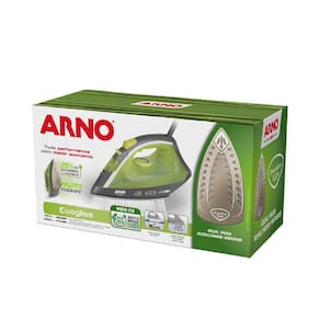 Ferro de Passar a Vapor Arno Ecogliss FEC1 com Spray e Base Cerâmica - Verde 110V