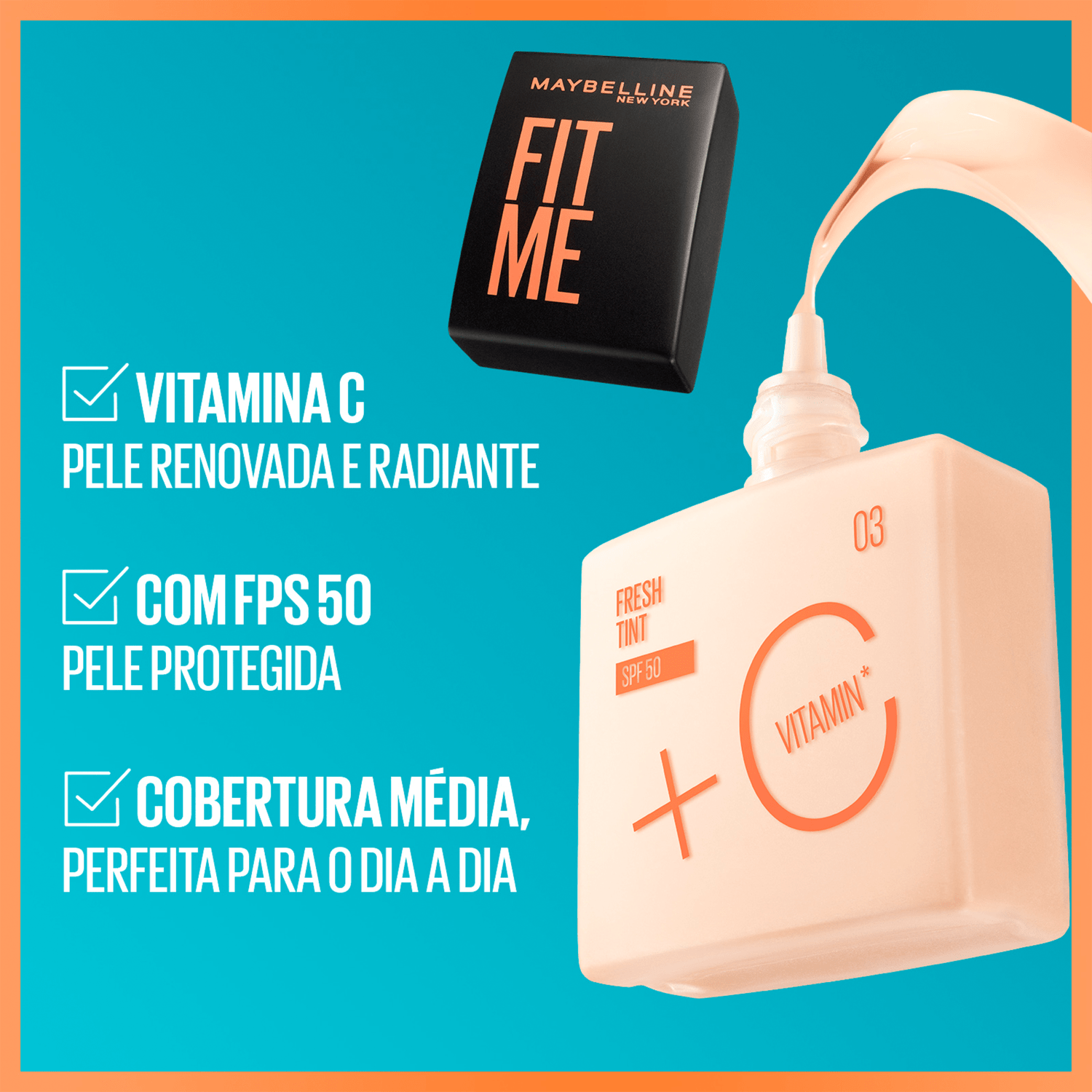 Maybelline Fit Me Fresh Tint 11 - Base Líquida 30ml