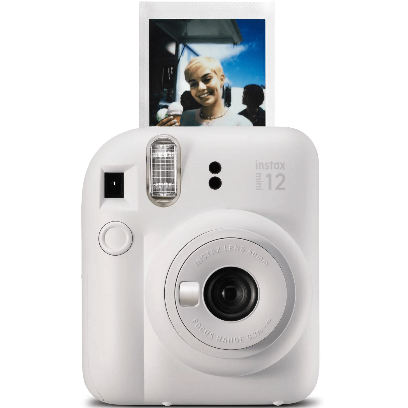 Kit Câmera Instantânea FujiFilm Instax Mini 12 Branco Mermaid com Bolsa e Pack 10 Filmes