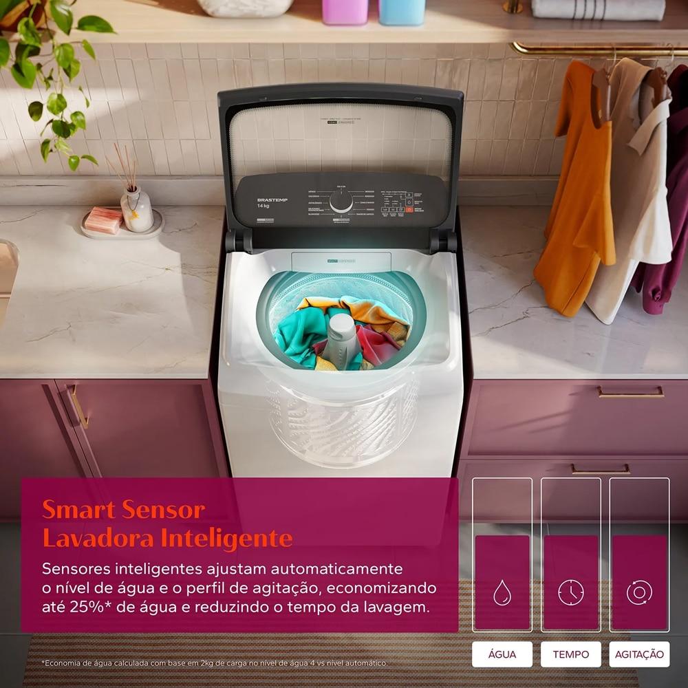 Máquina de Lavar Roupas Brastemp BWJ14AB 14 Kg, Branca - 220V 220 Volts