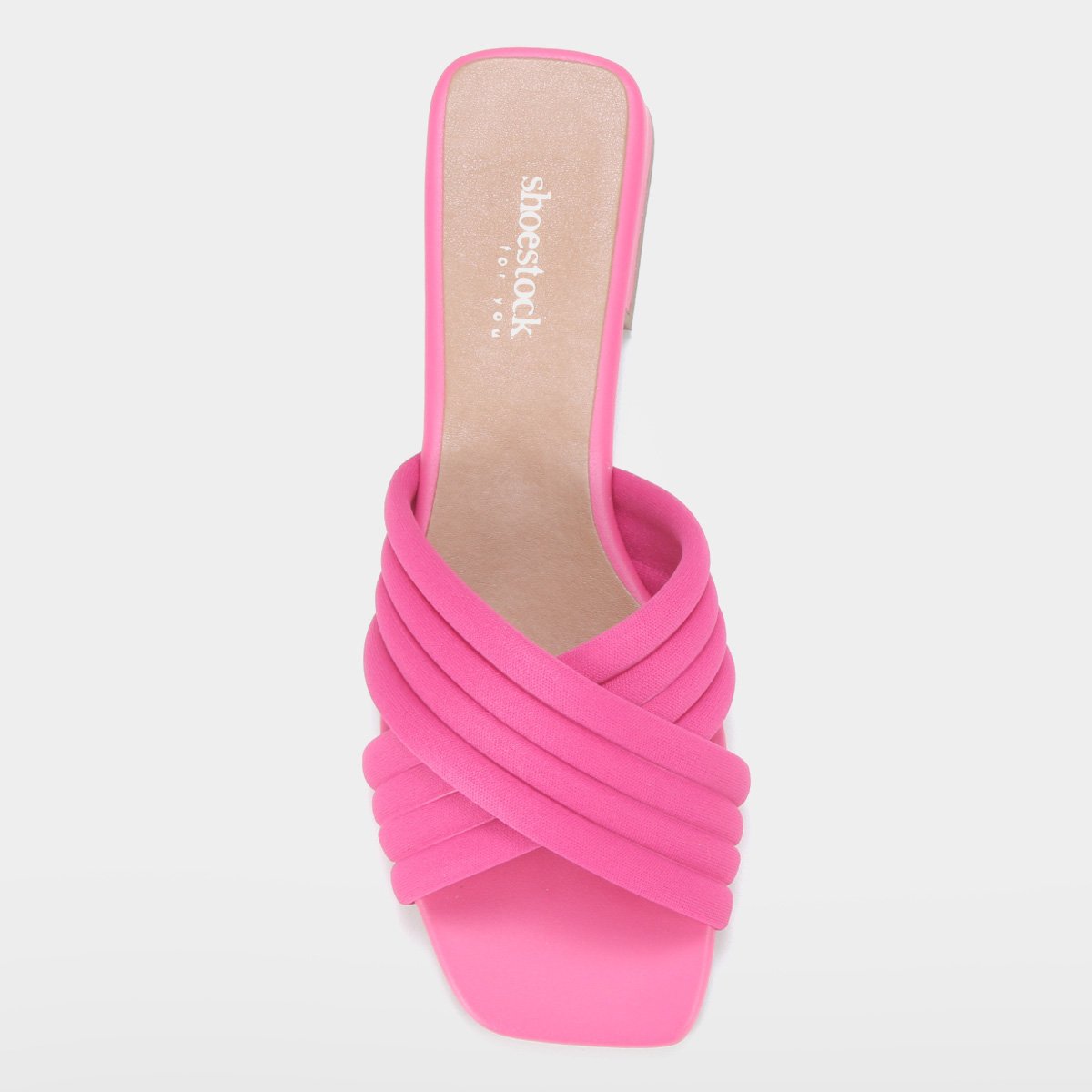 Rasteira Shoestock For You Tiras Cruzadas Comforto Pink - 34