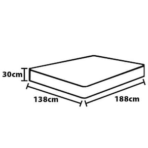 Miniatura Colchão de Casal Biflex Turquia com Molas Ensacadas e Pillow Inn 30x138x188cm - Branco e Grafite
