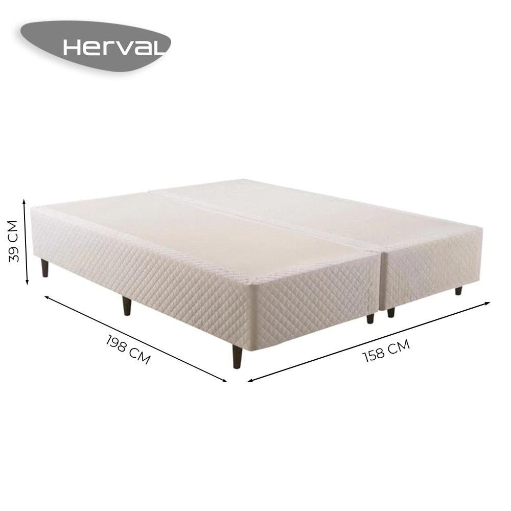 Miniatura Base Cama Box Herval Queen Idea, 39x158x198 cm, Branco