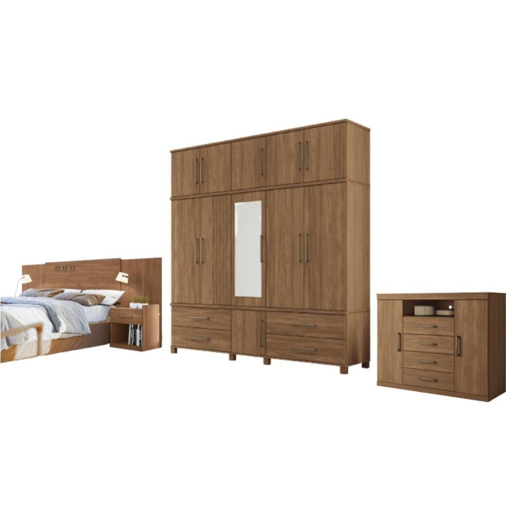 Miniatura Conjunto Quarto De Casal Completo Vancouver Jatobá