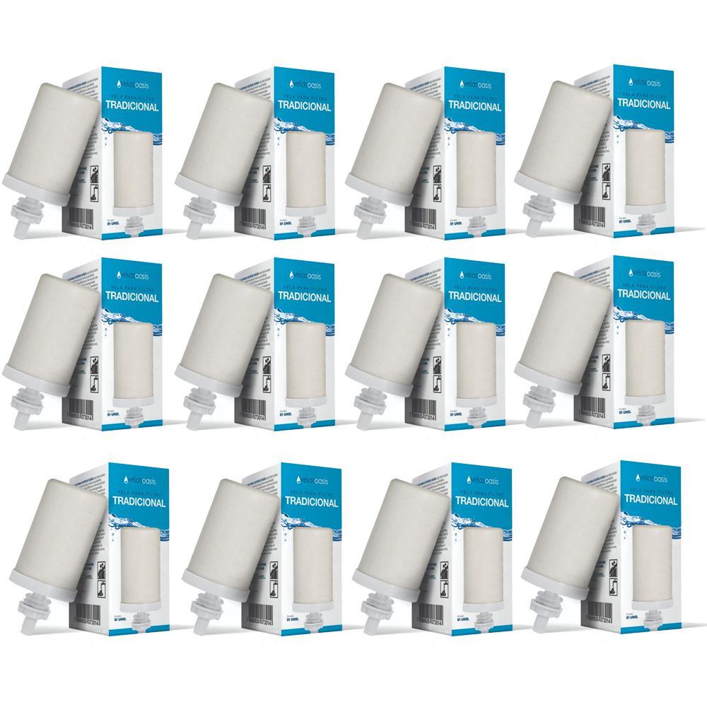 Miniatura Kit 12 Velas Tradicional Para Filtro De Barro Oasis Refil