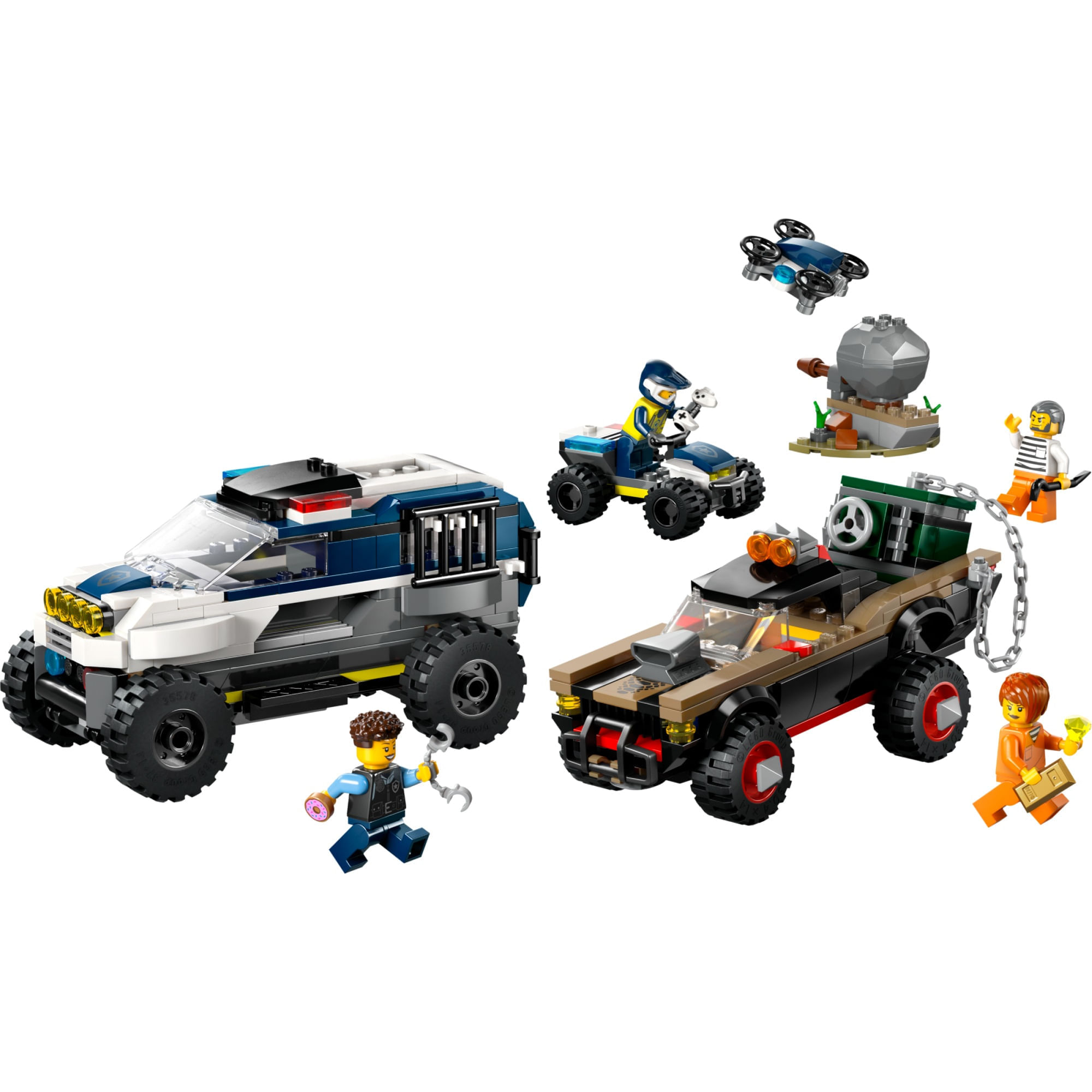 Miniatura LEGO® City - Perseguição de carro de polícia off-road