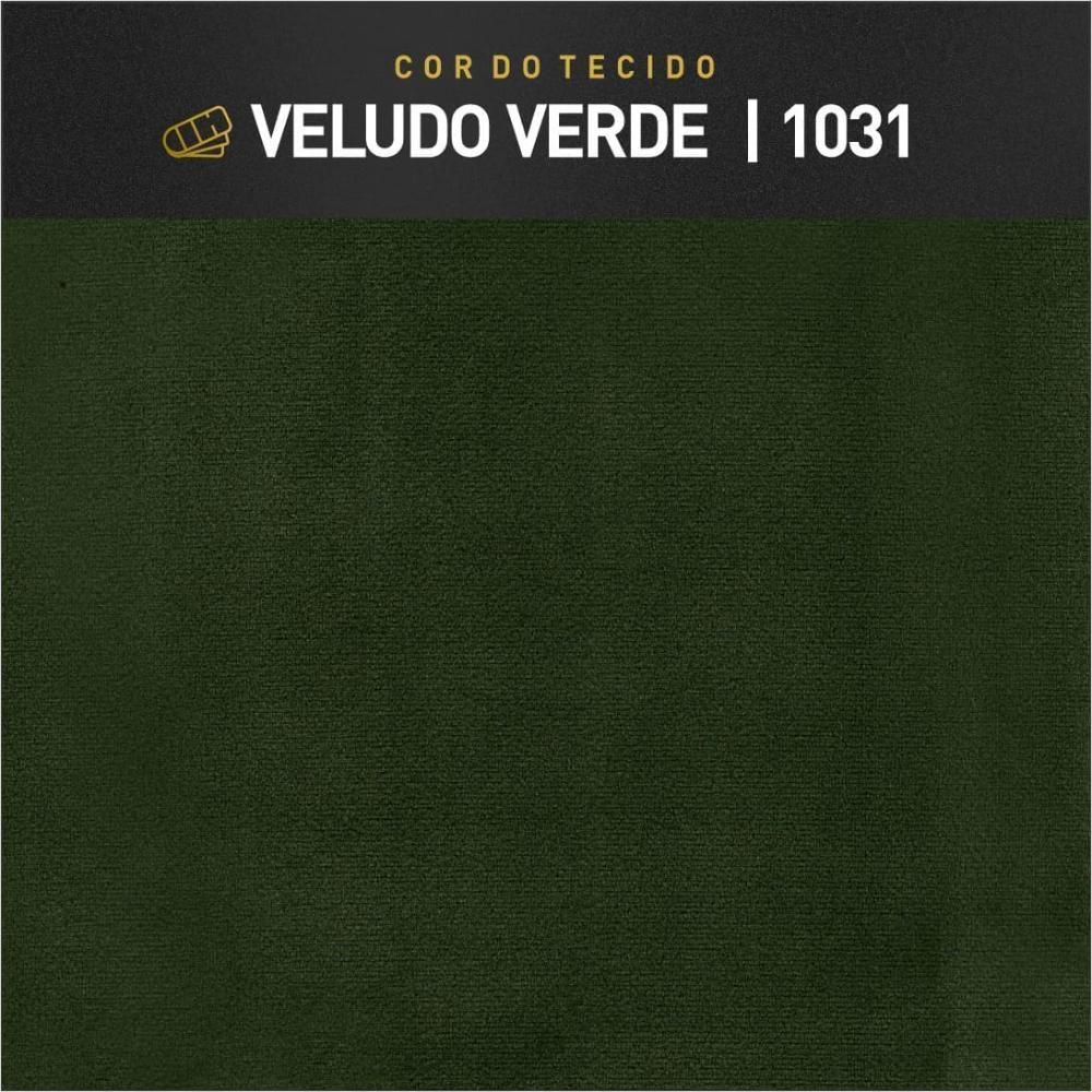 Miniatura Recamier Banco Eros Luxo Preto Castellar Móbile Veludo Verde Veludo Verde