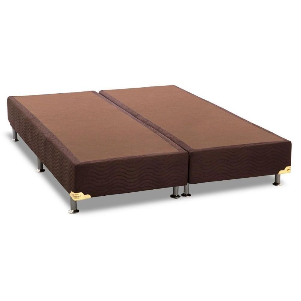 Miniatura Cama Box Base Queen Universal Suede Brown (158x198x30) - Ortobom