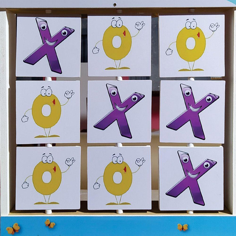 Miniatura Jogo Da Velha Em Mdf Fixação Na Parede L12 - Criança Feliz