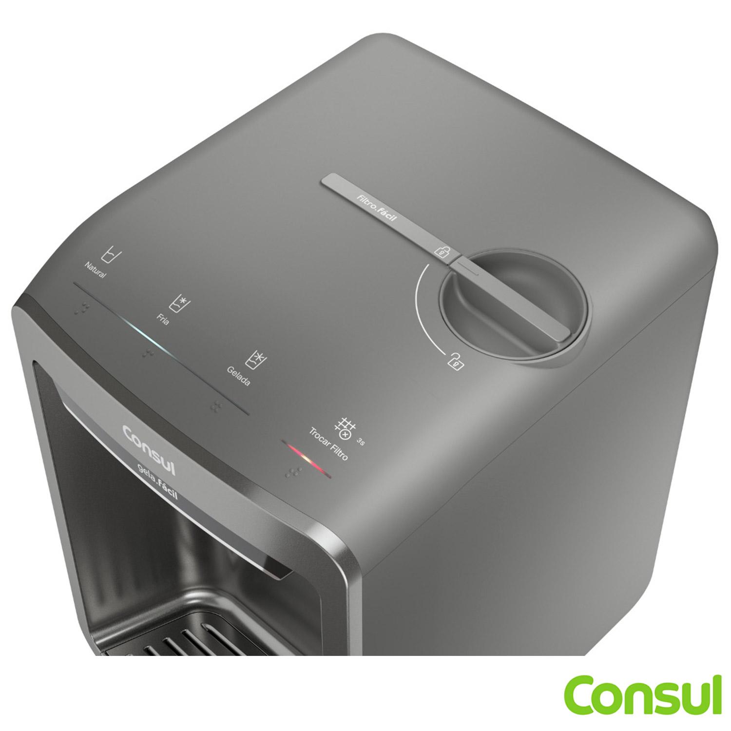 Miniatura Purificador de Água Consul Eletrônico com Refrigeração CPB33AB Bivolt