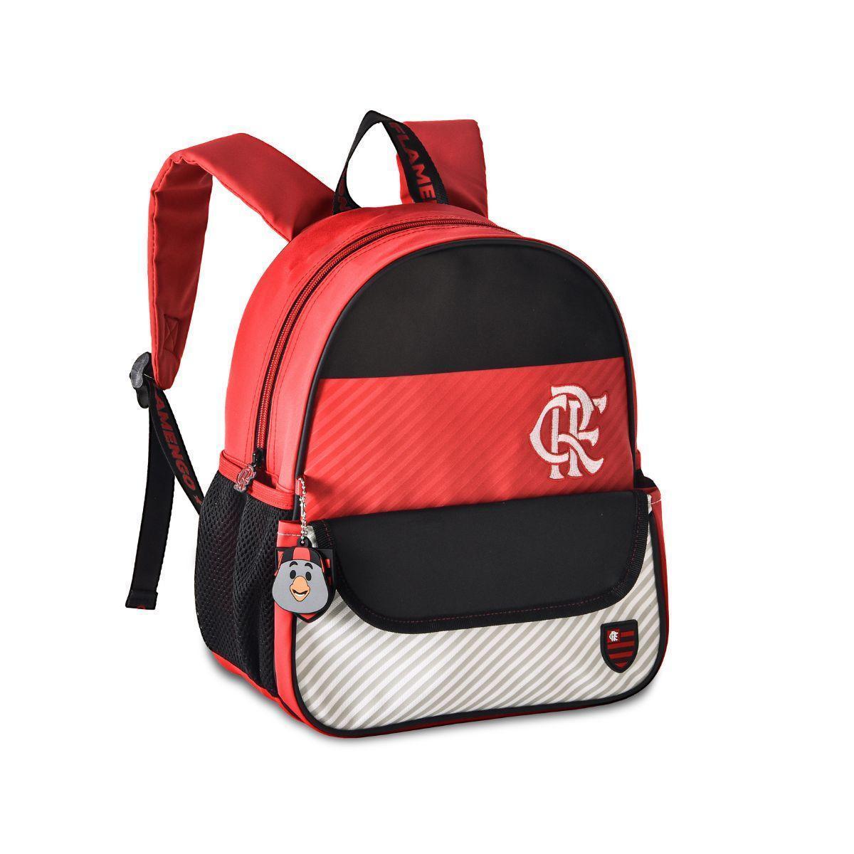 Miniatura Kit Mochila Costas Flamengo Com Lancheira Estojo - Vermelho