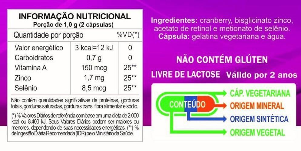 Miniatura Kit 3 Cranberry Oxycoco Femme Care Unilife 90 Cápsulas