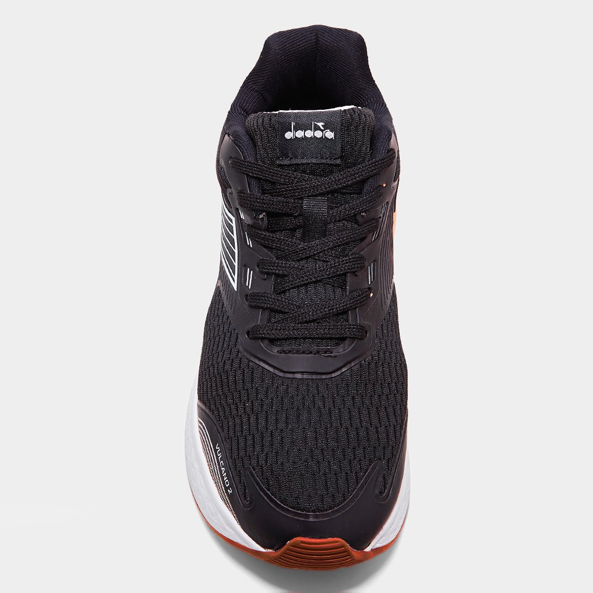 Miniatura Tênis Diadora Vulcano II Feminino Preto+Laranja Escuro - 34