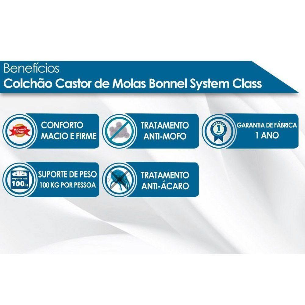 Miniatura Colchão King Molas Bonnel System Class Euro Pillow (193x203x25) - Castor