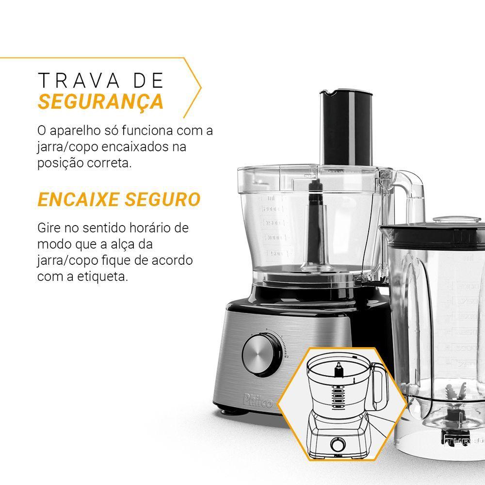 Miniatura Multiprocessador Philco 5 em 1 800W All In One Citrus 110V
