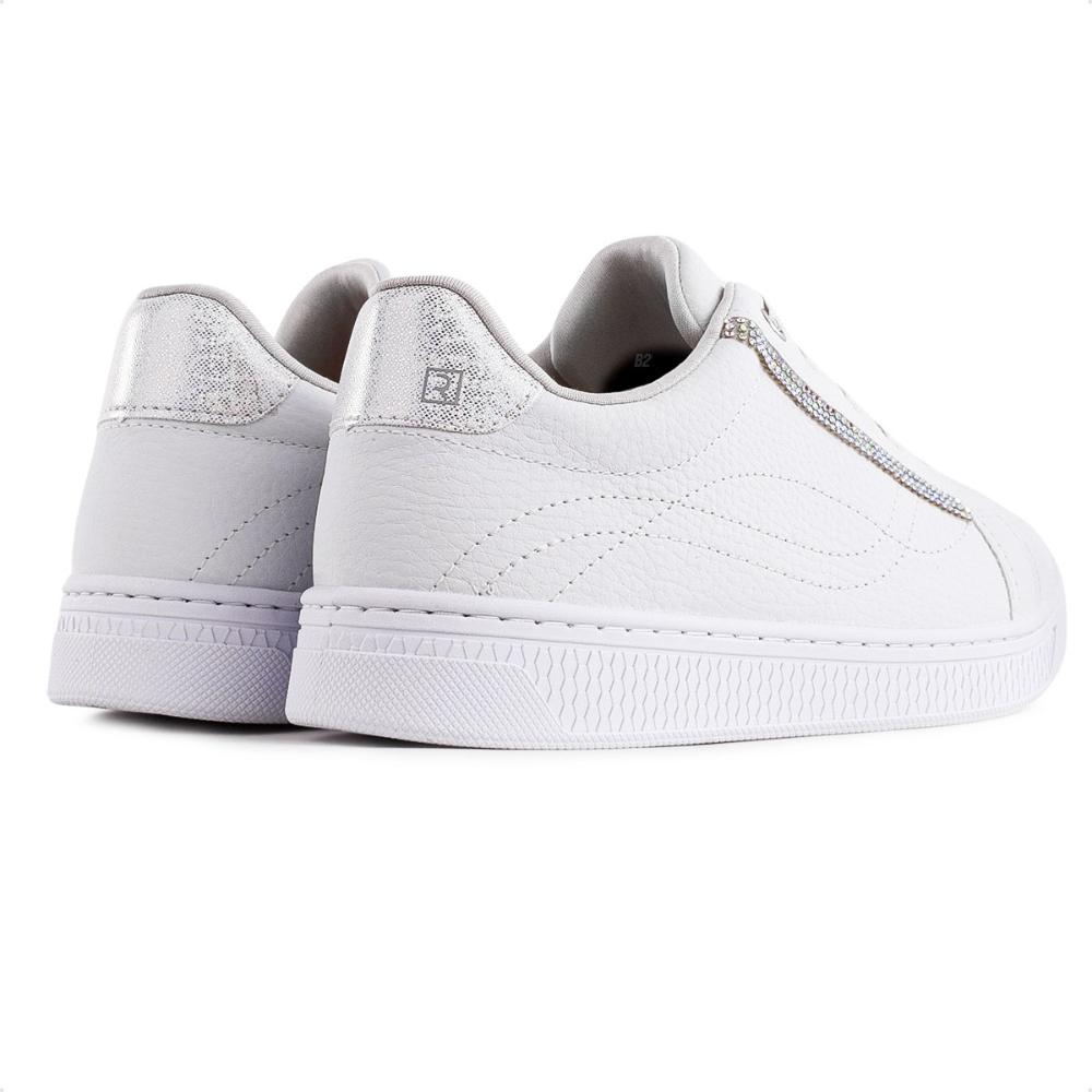 Miniatura Tenis Ramarim Casual Strass Feminino Branco / Cinza - 34