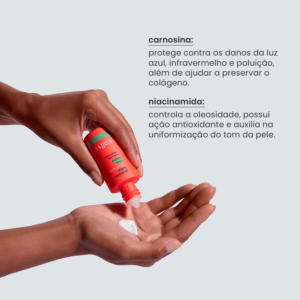 Miniatura Protetor Solar Facial Toque Seco Sallve FPS50 40g