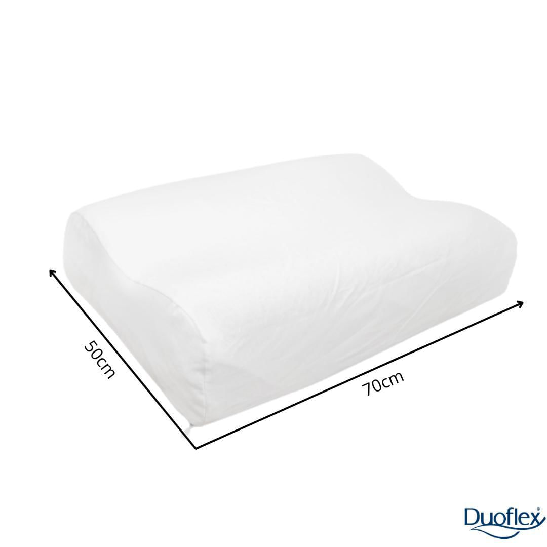 Travesseiro Duoflex Natural Látex Cervical, Branco, Fronha