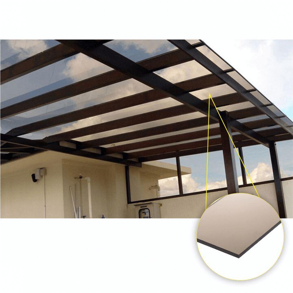 Miniatura Chapa De Policarbonato Compacto Bronze 4mm 2,00m X 3,00m