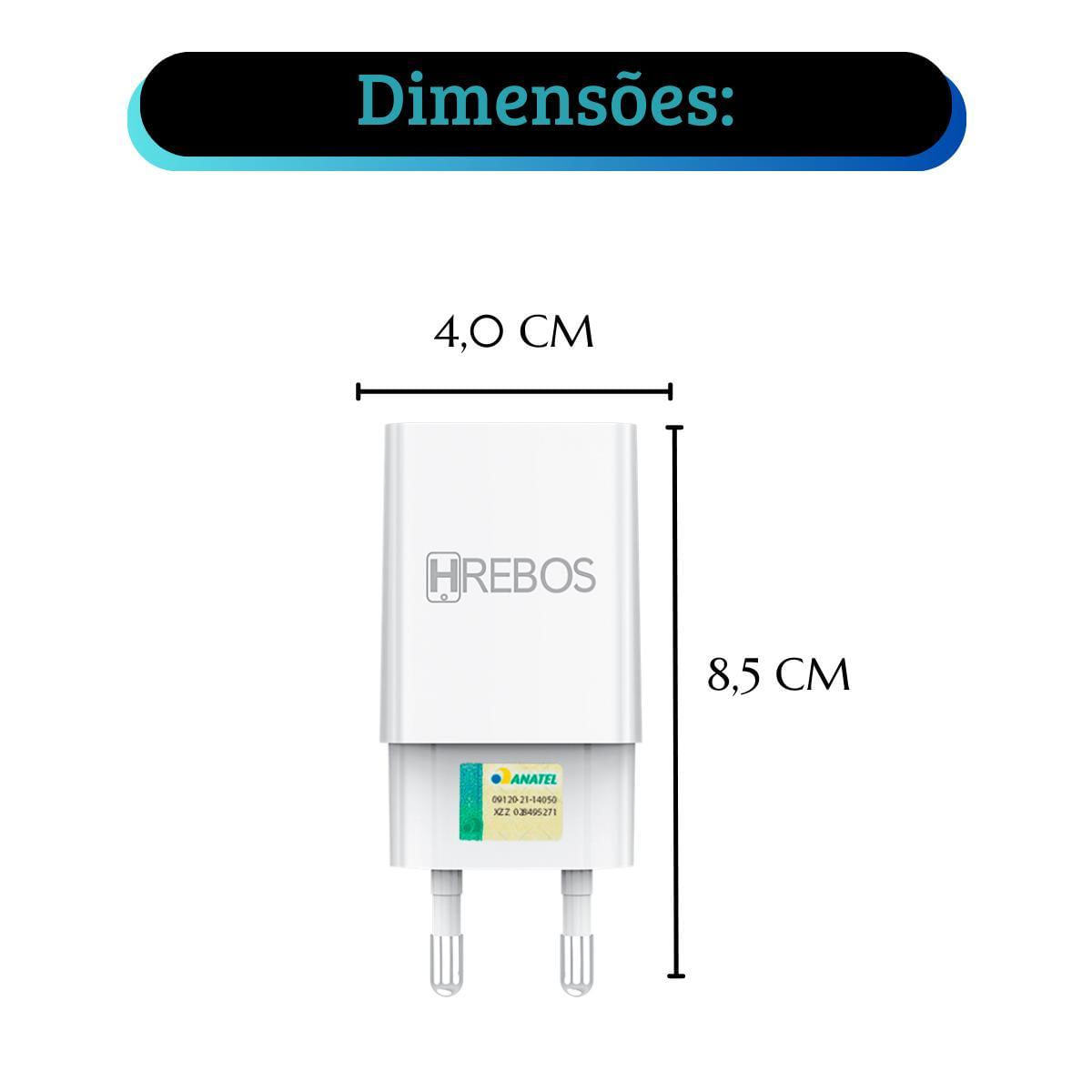 Miniatura Caixinha Carregador Celular Fonte Usb Turbo Pd 12W Tomada