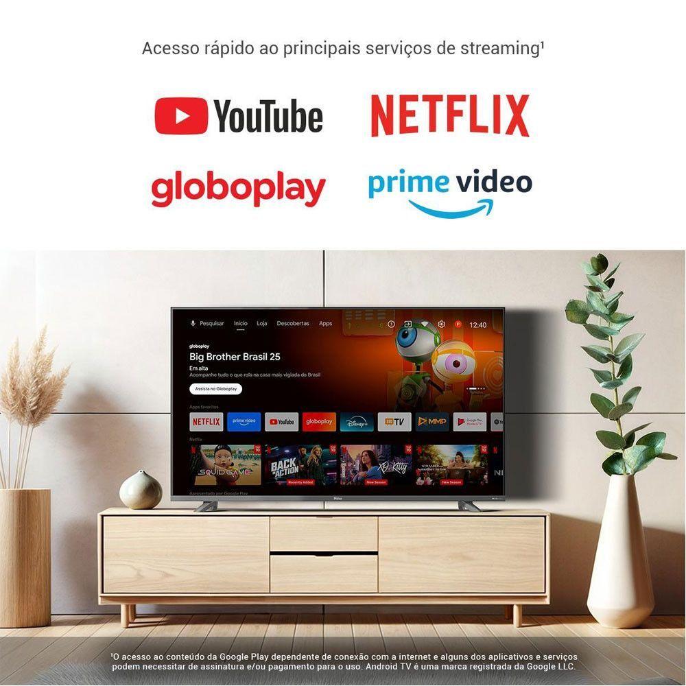 Smart TV 43 P43EAA Full HD DLED Borda Infinita Philco Cinza Bivolt