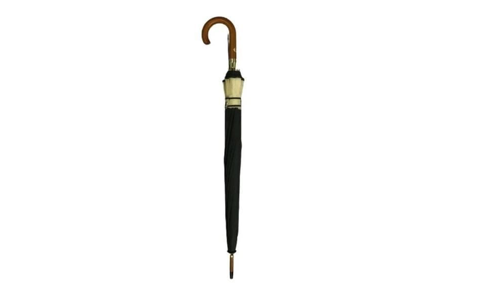 Miniatura Guarda Chuva 16 Varetas Cabo Madeira 115Cm Grande Rosa