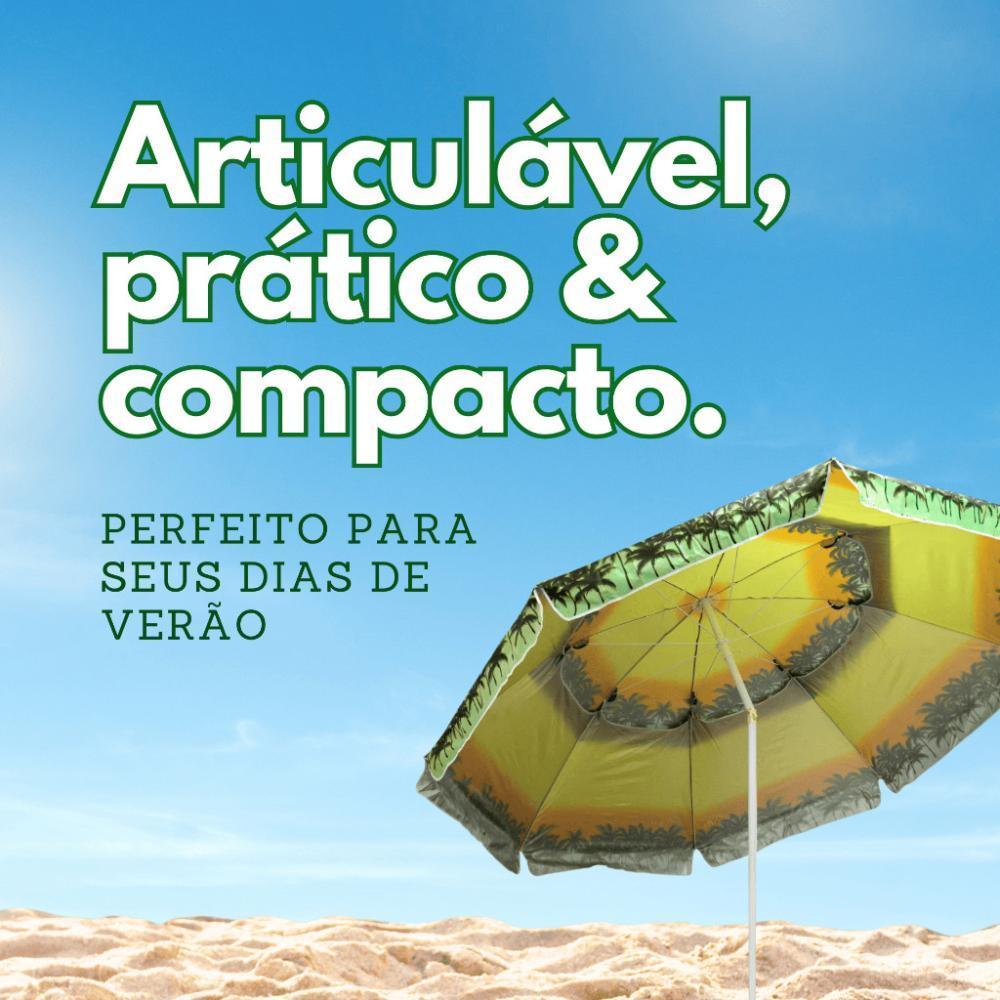 Miniatura Guarda Sol Gigante Articulável 2,40M Praia Piscina Reforçado